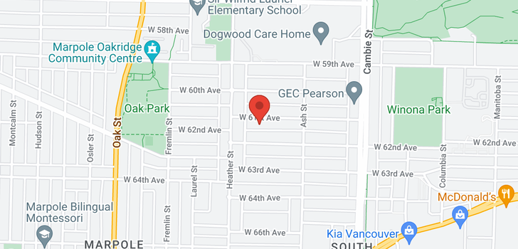 map of 768 W 61ST AVENUE